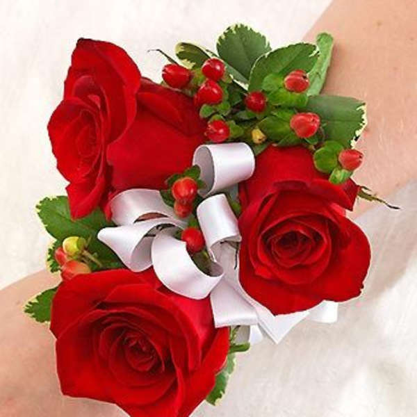 All Red Corsage