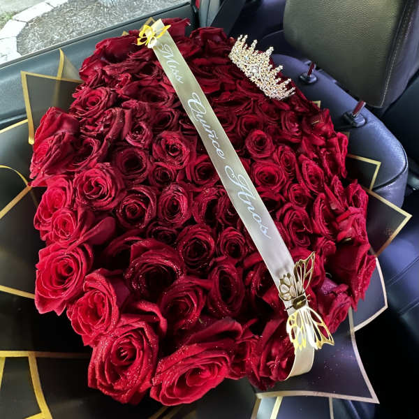 100 glitter roses
