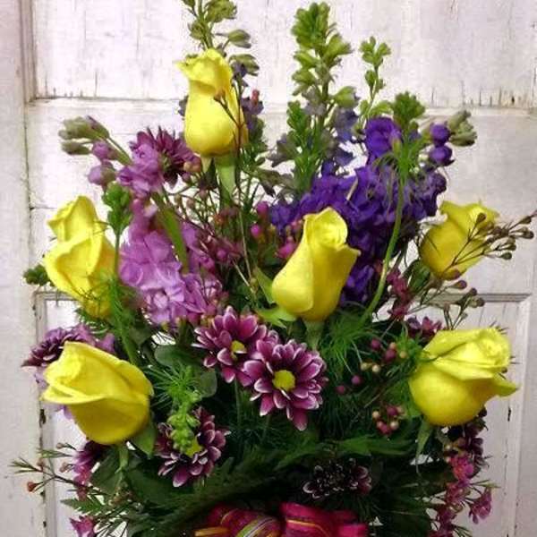 Yellow and purple