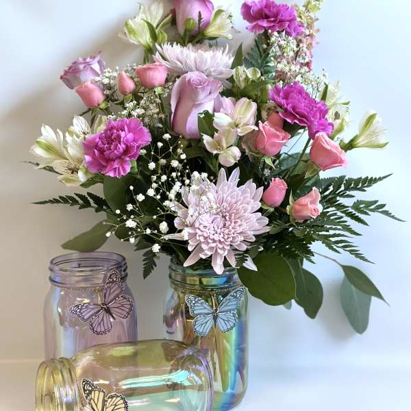 Iridescent Butterfly Bouquet by Barb’s Flowers