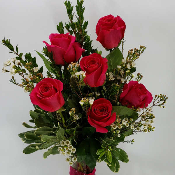 Pink Roses By Six