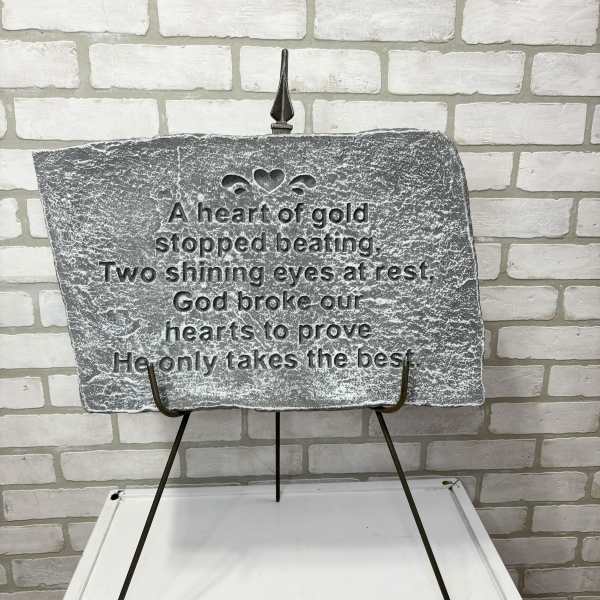 A Heart of Gold Memorial Stone