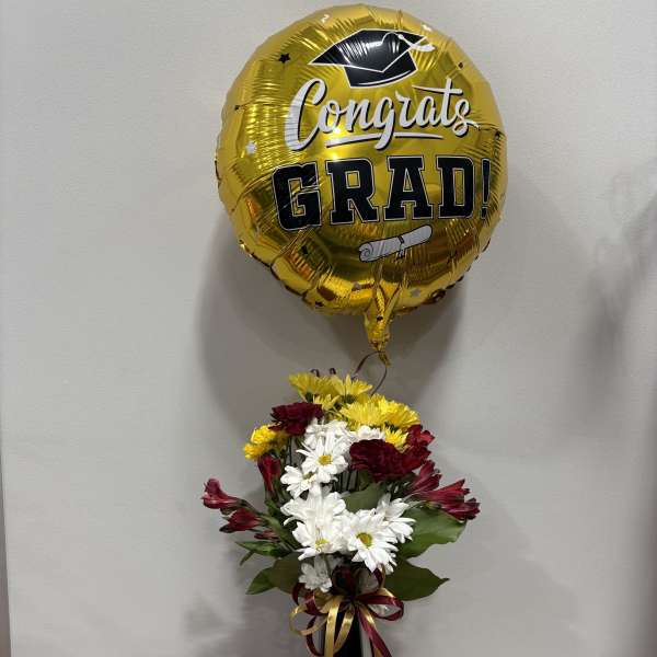 Grad Flowers & Hat Combo