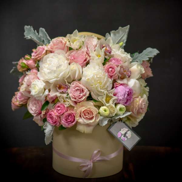 cream hat box