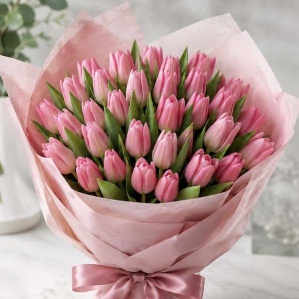 Pink Tulips Bouquet – Same Day Delivery Los Angeles