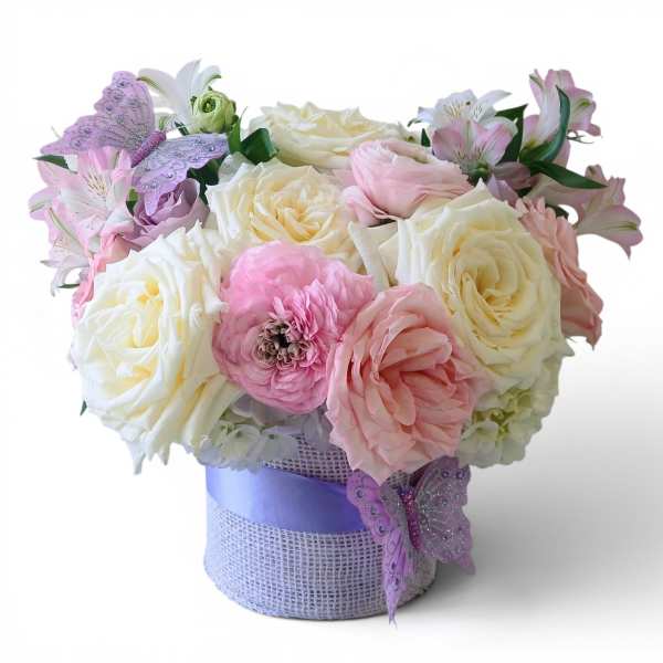 Lavender & Pink Elegance Bouquet - Roses, Hydrangeas & Orchids | Haddonfield & Haddon Township Delivery