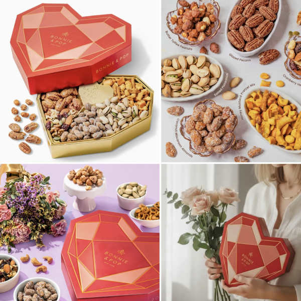 Heart Box with Gourmet Nuts