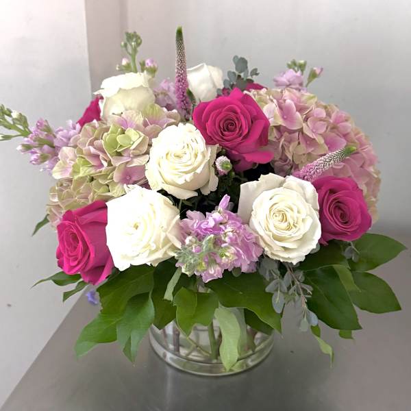 Blush & Berry Garden Rose Arrangement