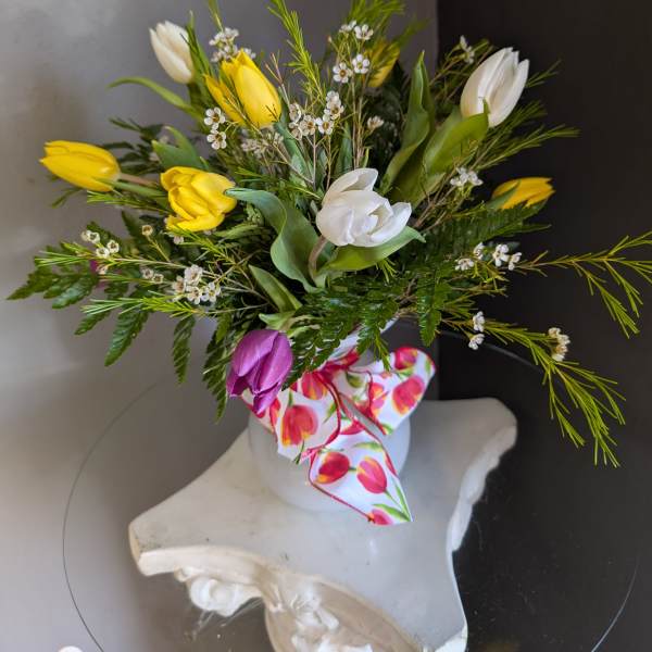 Tulips Gathered in Vase