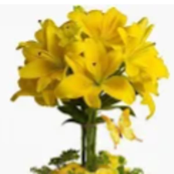 Yellow Lily Flower Topiary