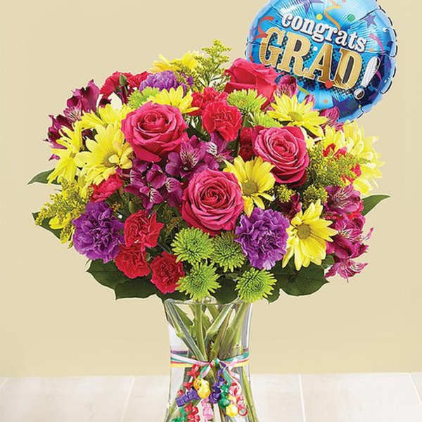 Congrats Grad Bouquet with Balloon
