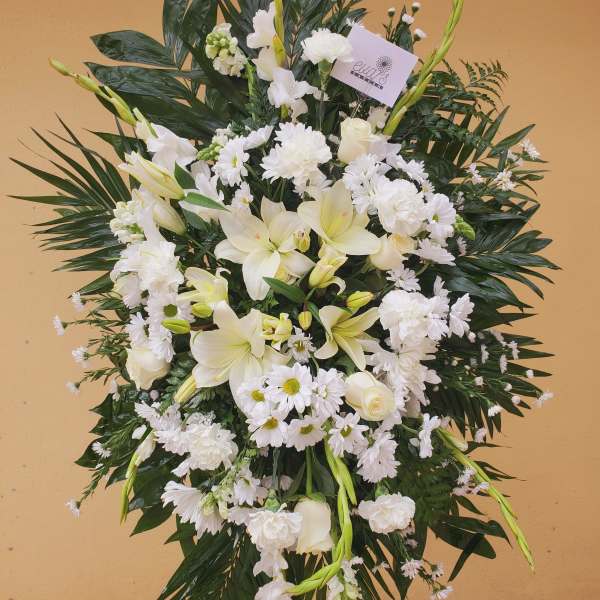 White Funeral Spray