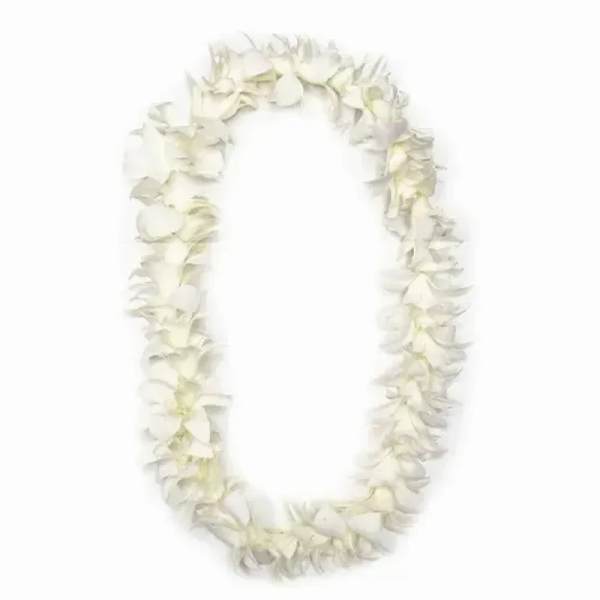 double white Orchid Lei