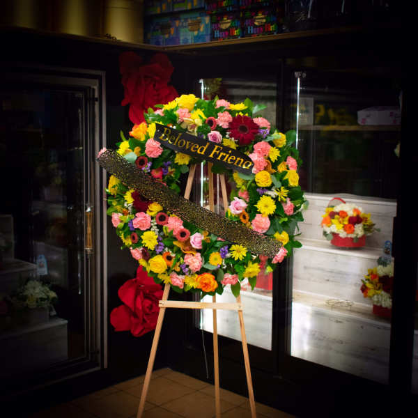 Sunny sympathy wreath 27