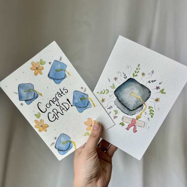 Graduation Handpainted Card