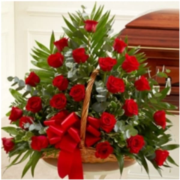 Sincerest Sympathies Fireside Basket - Red