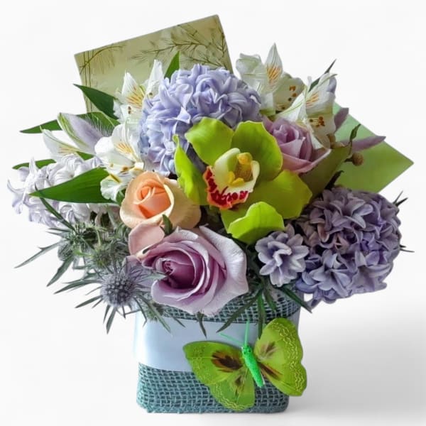 Lavender & Mint Harmony - Rose & Orchid Designer's Choice Bouquet Haddon Township Same-Day Delivery