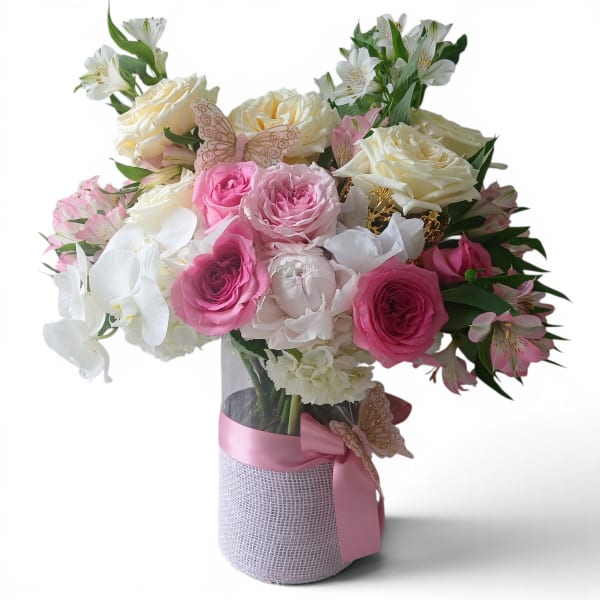 Designer's Choice Loose Style Tall Garden Bouquet | Haddonfield Delivery