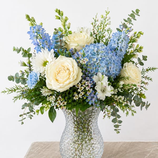Blue & White Garden Vase Arrangement
