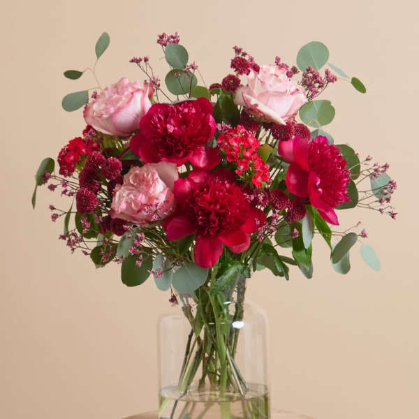 Mix Red Peonies bouquet