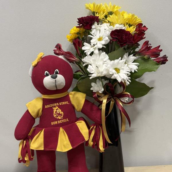 ASU Cheer Bear & Flowers