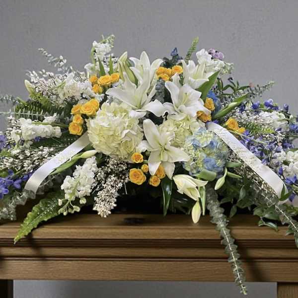 Angelic Embrace Casket Spray