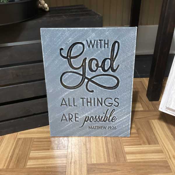 With God…