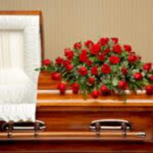 Red Rose Flower Casket