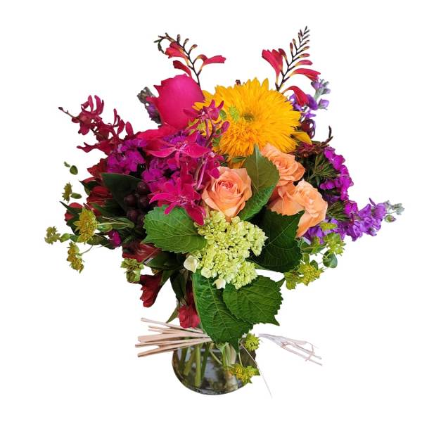 Summertime Market Arrangement with Local Flowers