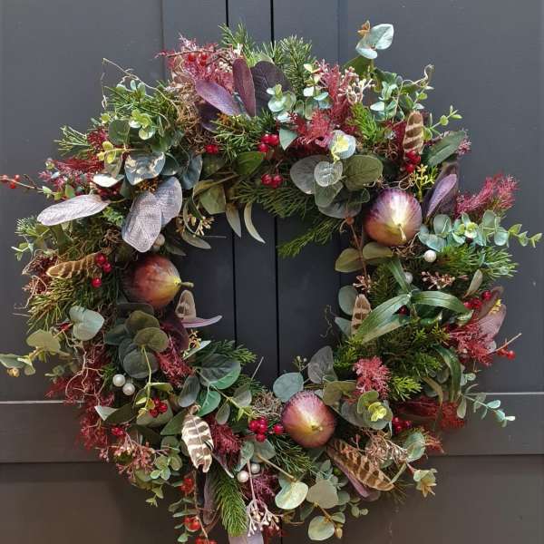 Custom holiday wreath