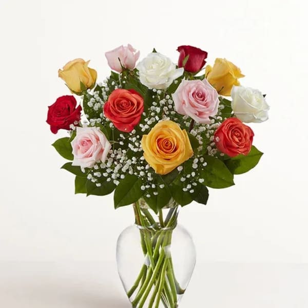 Colorful Mixed Rose Bouquet