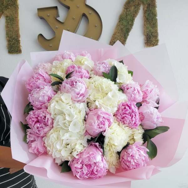 Bouquets of Peonies and Hydrangeas