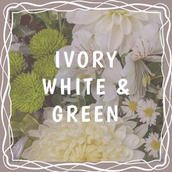 Ivory, Whites & Greens Arrangement- Vased