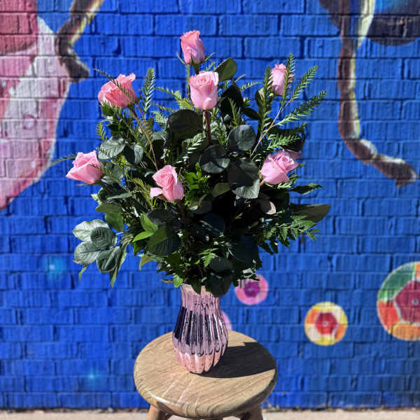 One Dozen Pink Rose