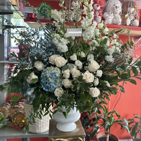 Blue and White Basket