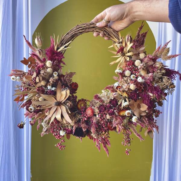 ~ Dried Bold Color Wreath ~