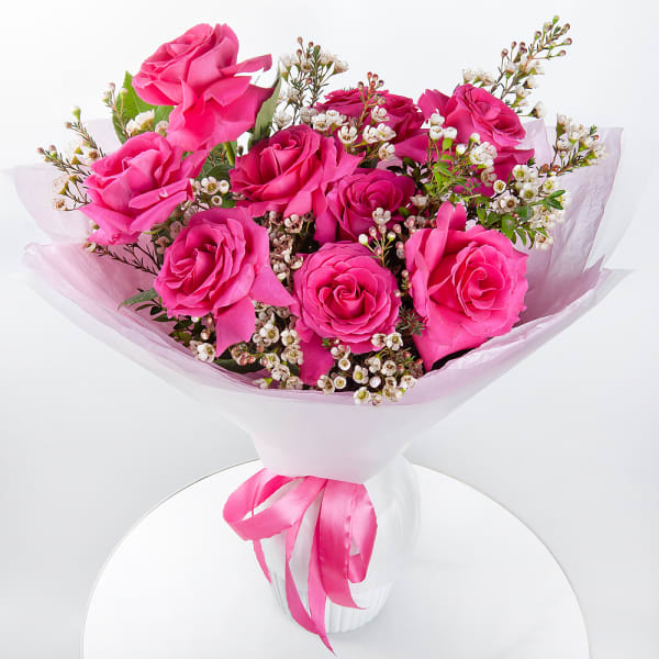 Hot pink roses