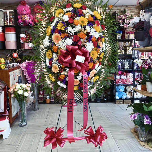 sympathy standing spray