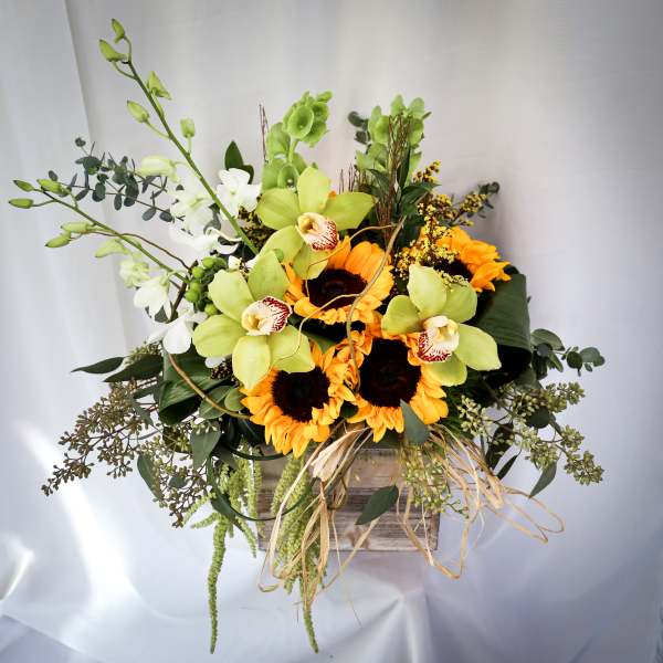 Orchids & Sunflowers