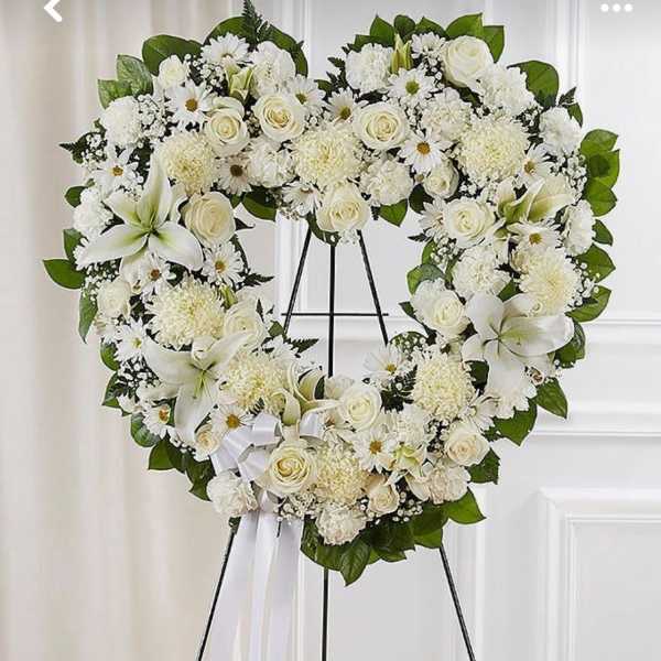 White Full Heart