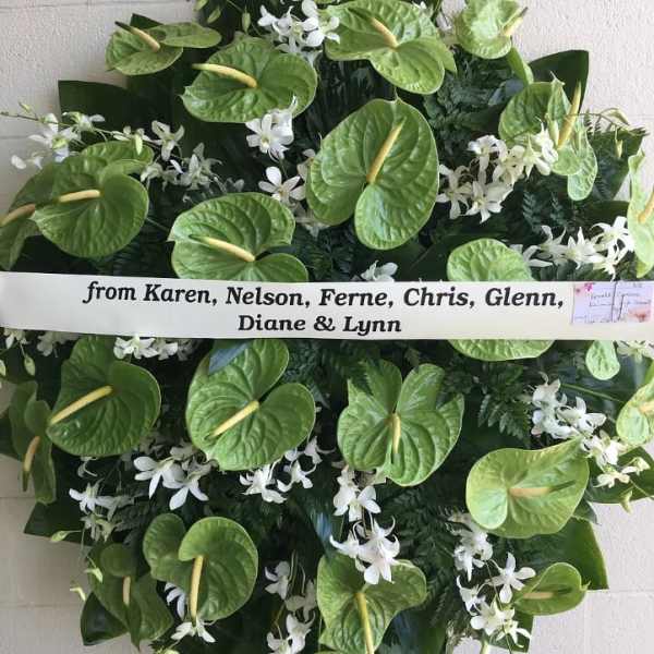 #71 MIDORI ANTHURIUM WREATH