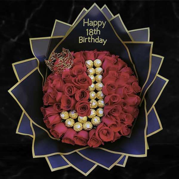 Ferreros letter & 45 Red Roses