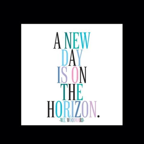 Typographic quote on a white square background