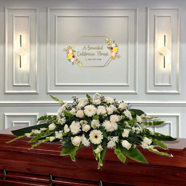 Naturally Elegant Casket Spray