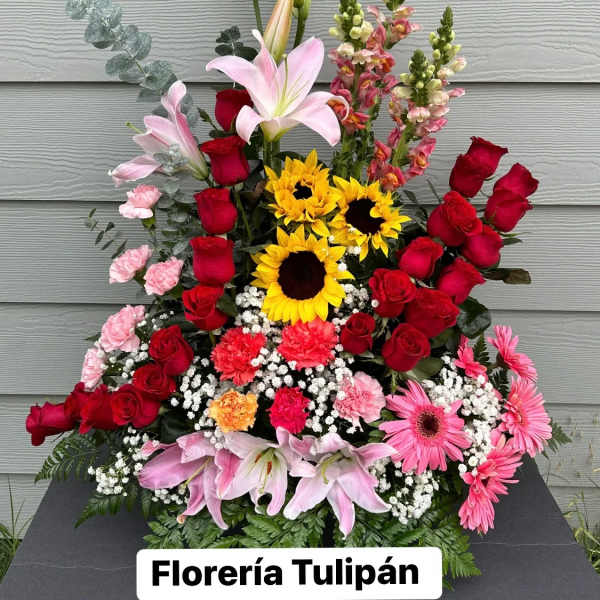 Arreglo de una vista flores surtidas 3