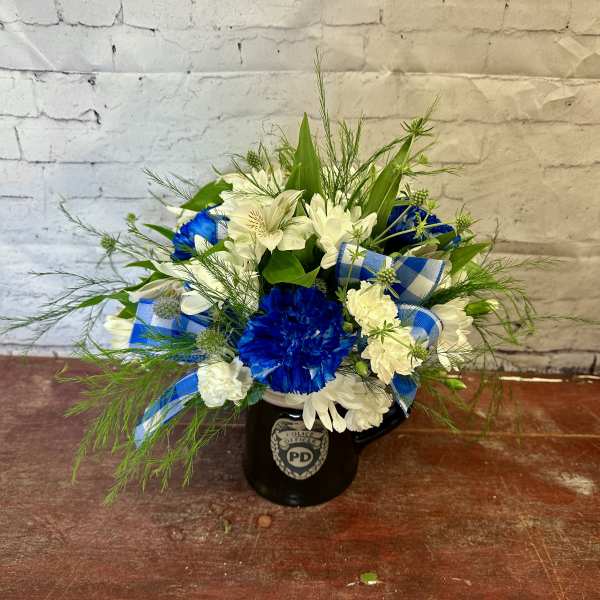 Blue line blooms