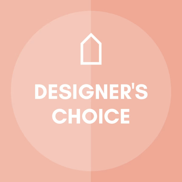 Pink graphic with the words Designer's Choice