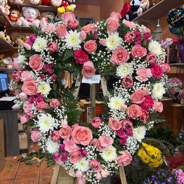 Always in my heart, Floral Heart Tribute.