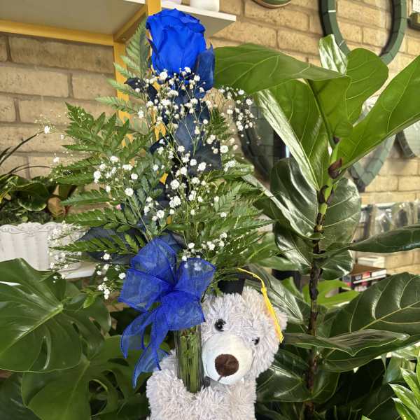 Graduation and flowers