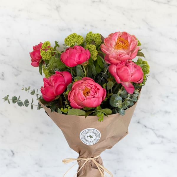 Coral Charm Peony Wrap